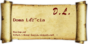 Doma Lúcia névjegykártya